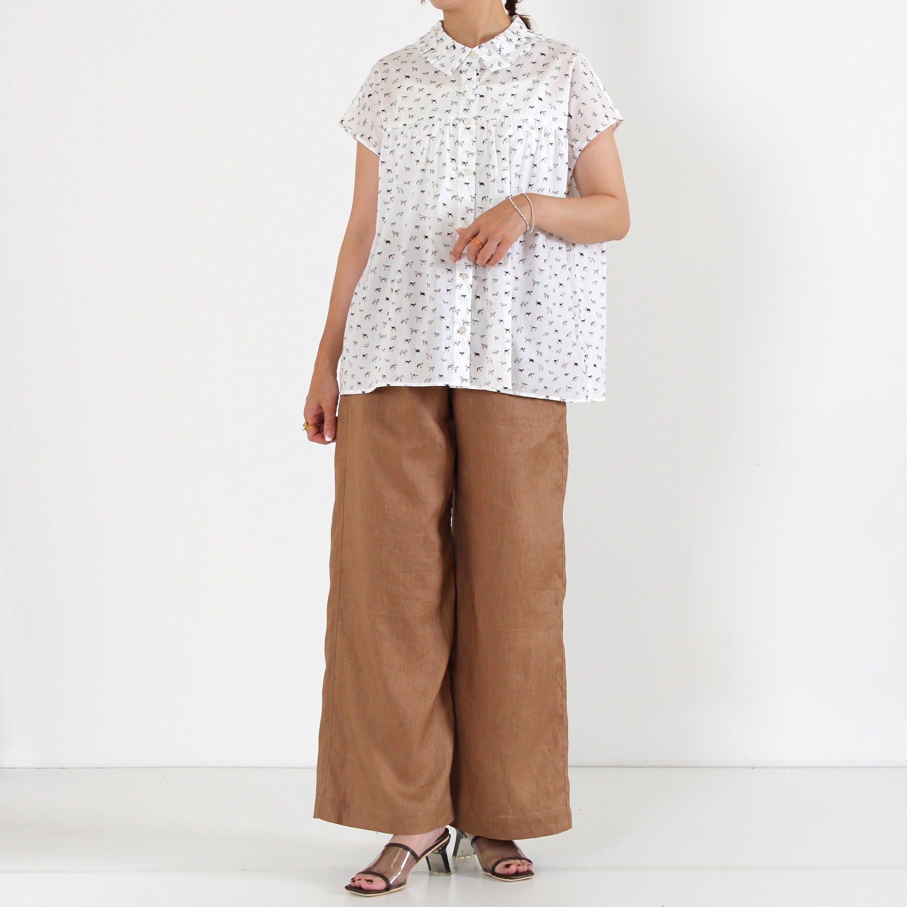sosotto ソソット 日本製 綿100% LIBERTYタナローン使用 タック衿
