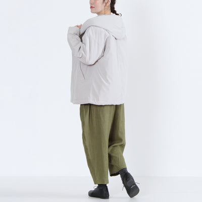 中綿ボンディングフードジャケット 裏地付き