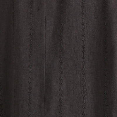 綿麻混 総刺繍切り替えワンピース コットンリネン平織り生地使用