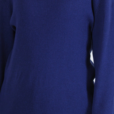 綿カシミヤ混 タートルリブニットプルオーバー