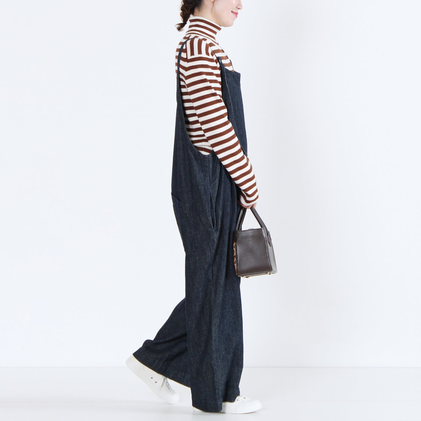 綿カシミヤ混 タートルリブニットプルオーバー