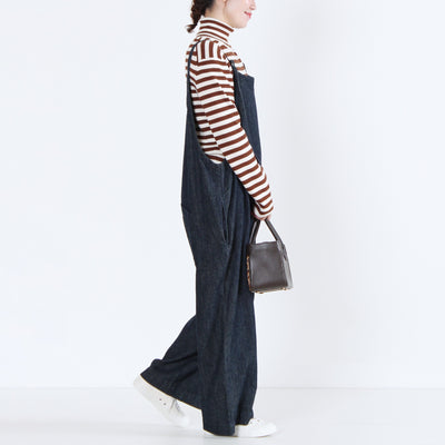 綿カシミヤ混 タートルリブニットプルオーバー