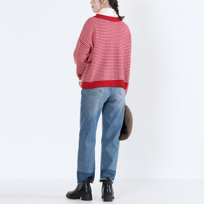 ウール混 2WAYカーディガン イタリーメリノウール使用