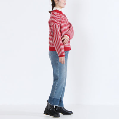 ウール混 2WAYカーディガン イタリーメリノウール使用