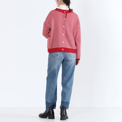 ウール混 2WAYカーディガン イタリーメリノウール使用