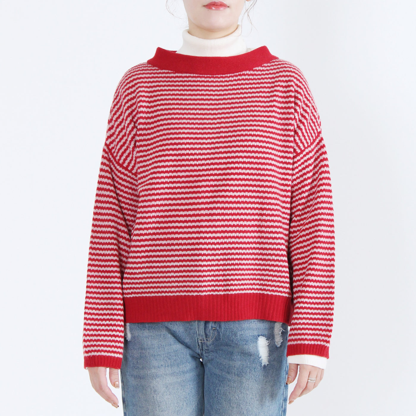 ウール混 2WAYカーディガン イタリーメリノウール使用