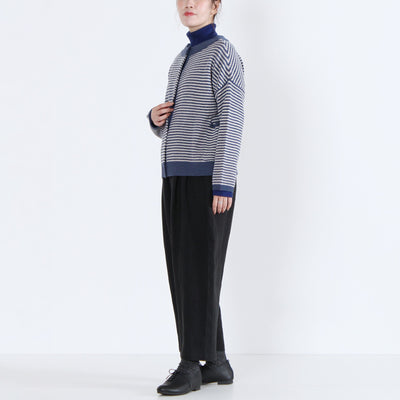 ウール混 2WAYカーディガン イタリーメリノウール使用