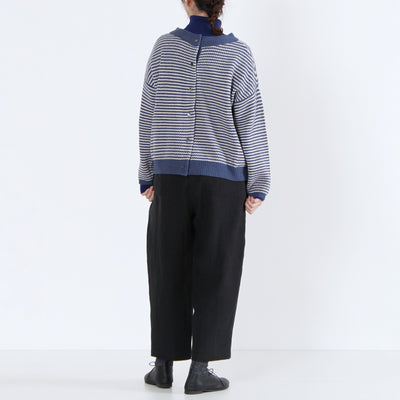 ウール混 2WAYカーディガン イタリーメリノウール使用