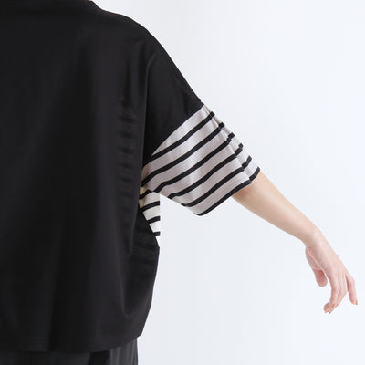日本製 綿100% クレイジーボーダーTシャツ