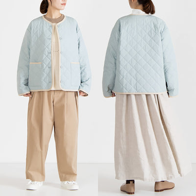 綿ナイロン 洗えるキルティングジャケット