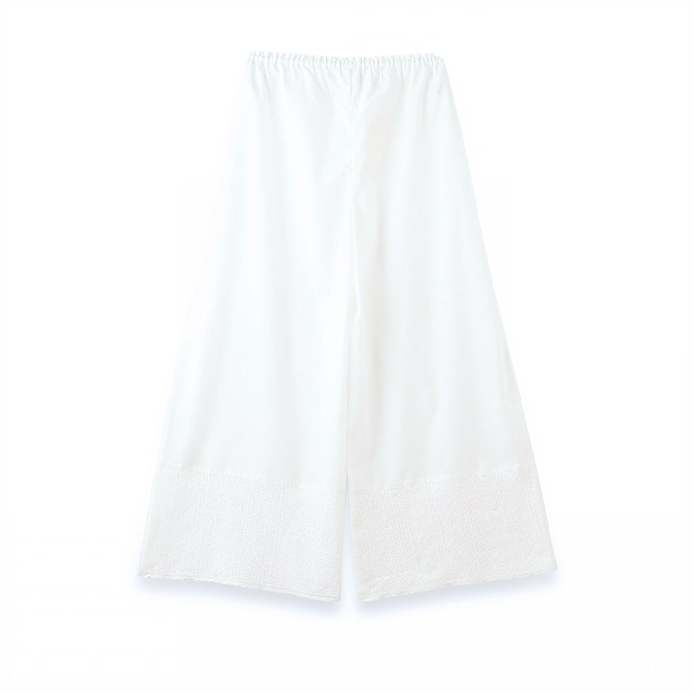 レースワイドペチパンツ コットンミックス使用