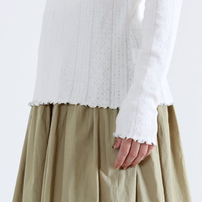 日本製 綿100% バイカラー ハイネックプルオーバー フライス生地使用