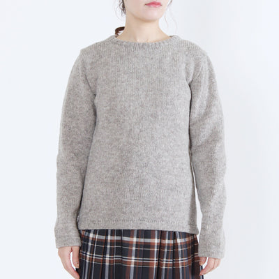 ウール100% ハートパッチニットプルオーバー ペルー産ニット使用