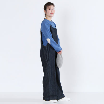 ウール100% ハートパッチニットプルオーバー ペルー産ニット使用