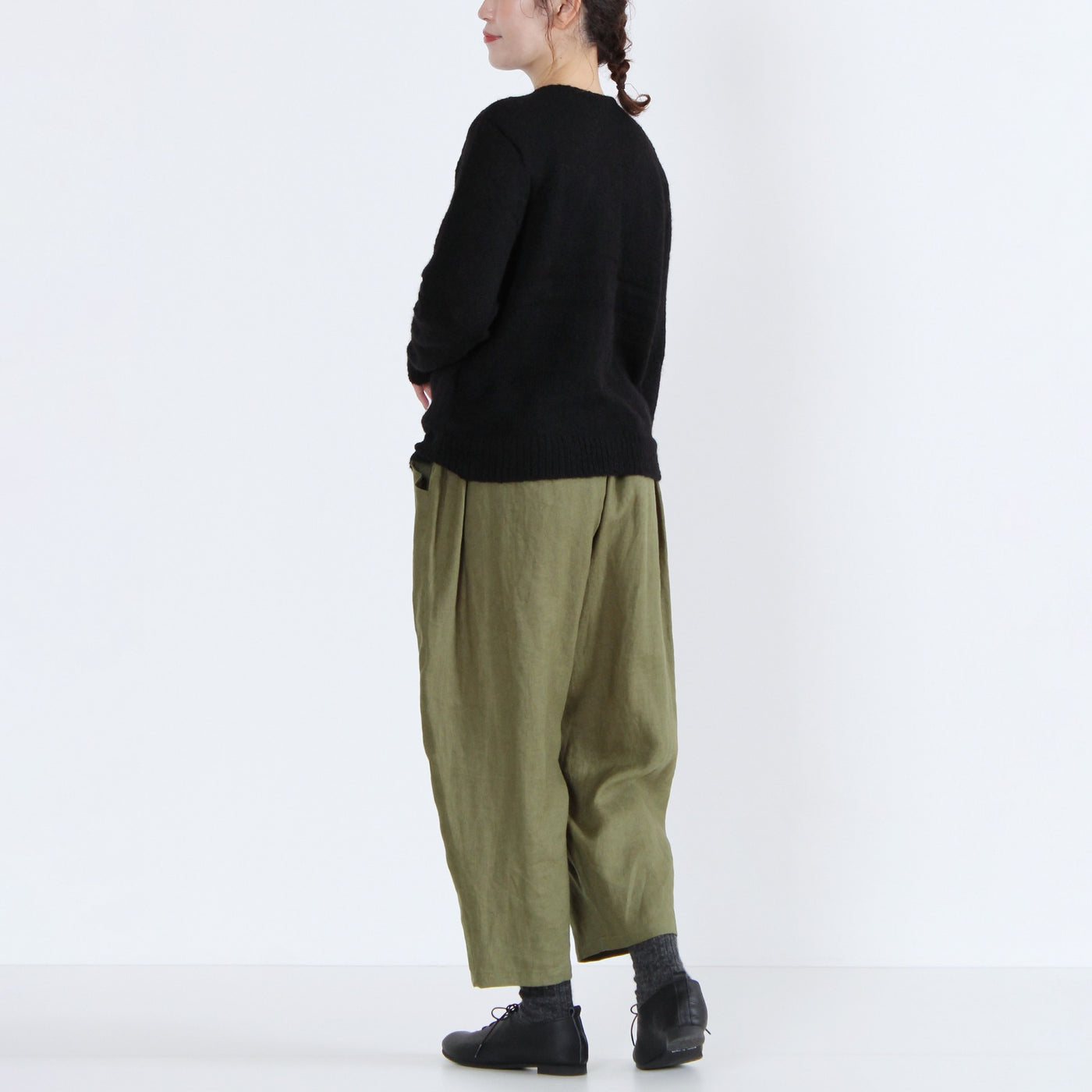 アルパカウール混 カラフル釦ニットカーディガン ペルー産ベビーアルパカニット使用