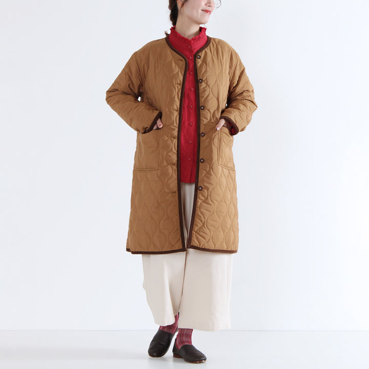 ポンデシャロン ロングキルトコート