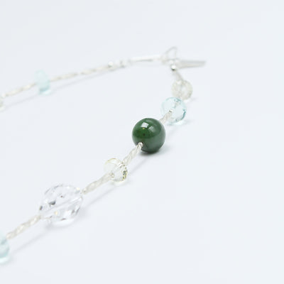 Spring Water 天然石 ネックレス ジェイド オニキス クォーツ ブルークォーツ シルバー