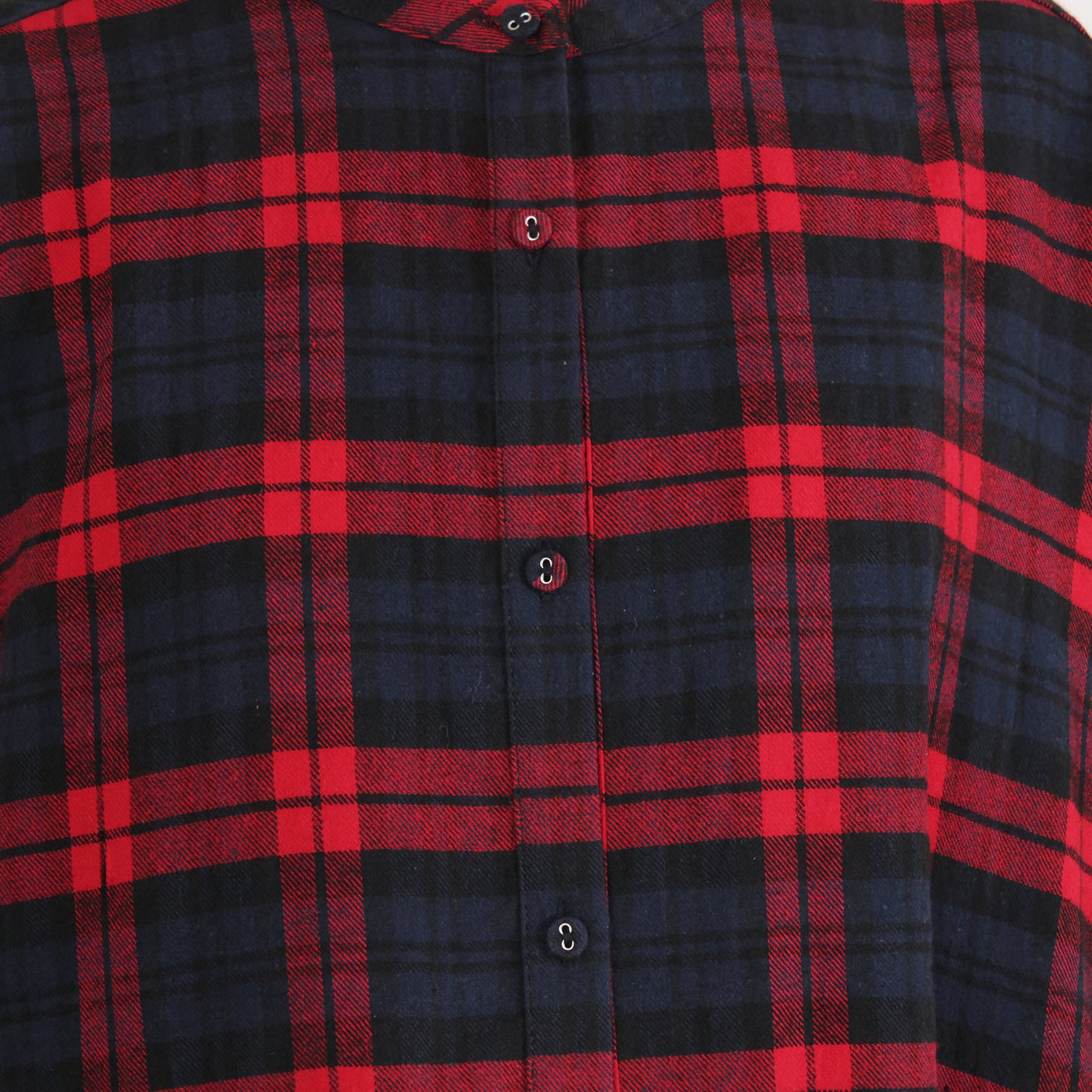 綿100% ギャザーワンピース 起毛チェック使用