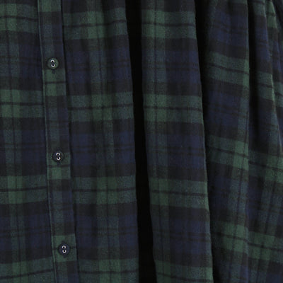 綿100% ギャザーワンピース 起毛チェック使用