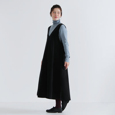 綿カシミヤ混 無地タートルニットプルオーバー