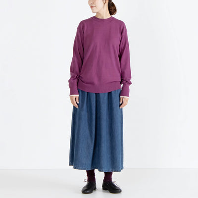 カシミヤタッチ レイヤードスリーブニット