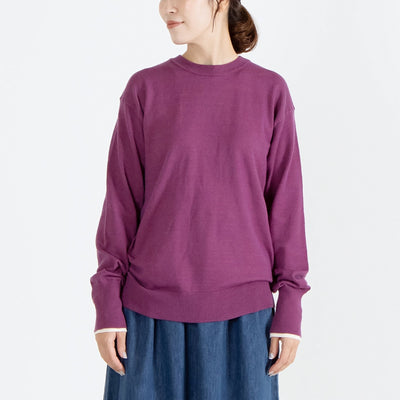 カシミヤタッチ レイヤードスリーブニット