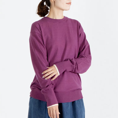 カシミヤタッチ レイヤードスリーブニット