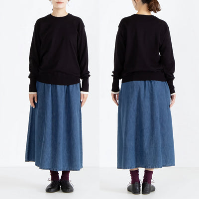 カシミヤタッチ レイヤードスリーブニット