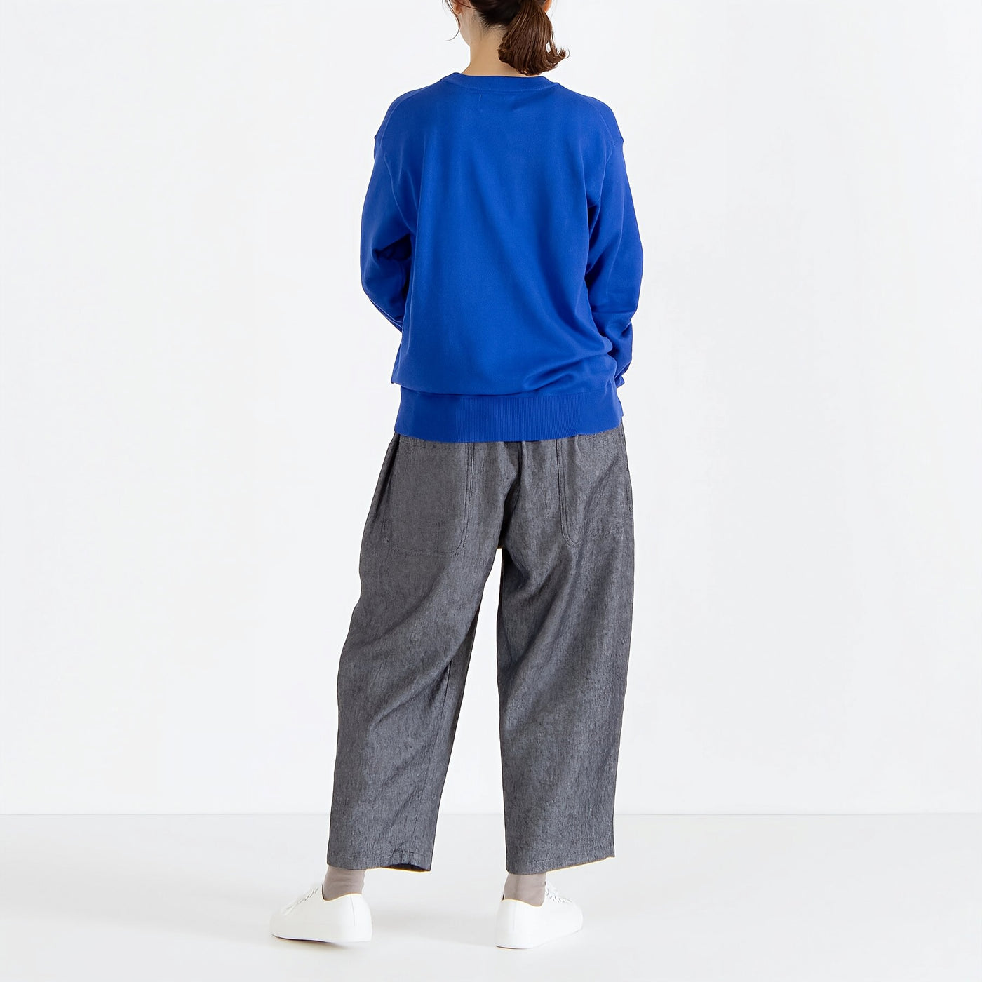 カシミヤタッチ レイヤードスリーブニット