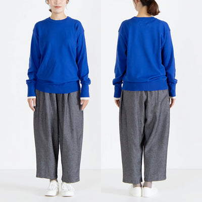 カシミヤタッチ レイヤードスリーブニット