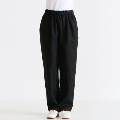 麻100% テーパードパンツ 14番手リネン使用