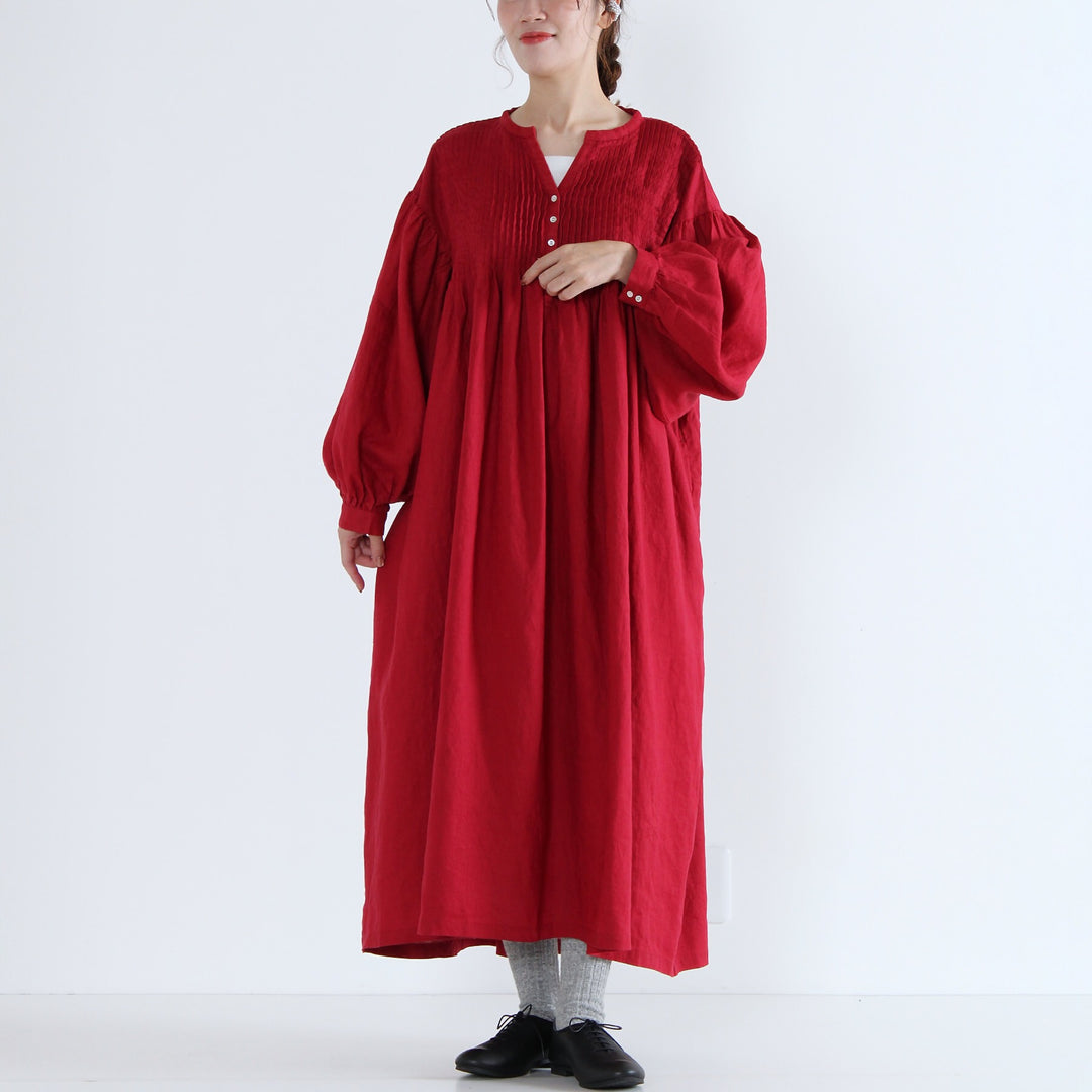 イッセイミヤケ　麻　リネン　ワンピース　オーバーオール OMMO ONLINE STORE / GATHER POCKET SATIN OP