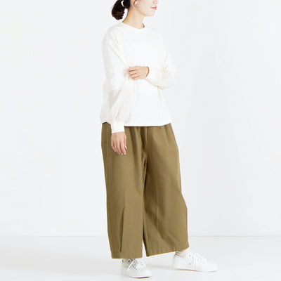 日本製 綿100% シフォンスリーブプルオーバー
