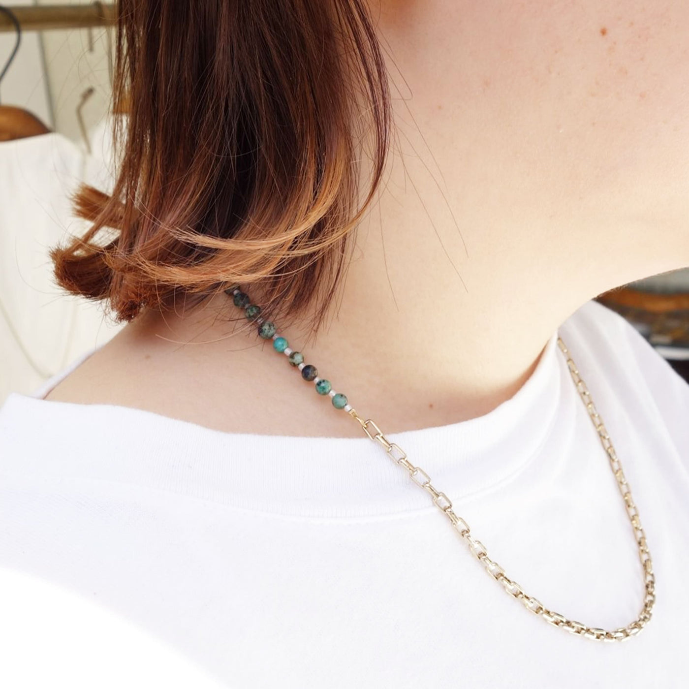 Turquoise market ネックレス ゴールド