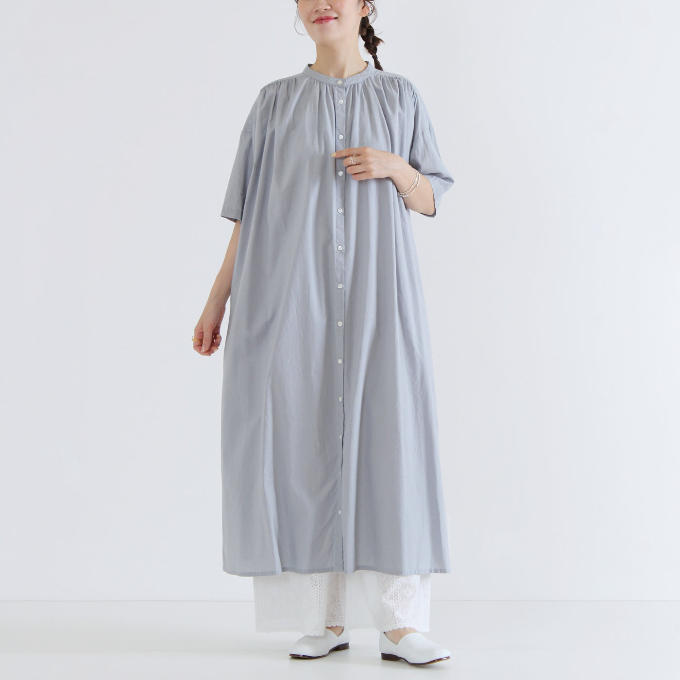 レースワイドペチパンツ コットンミックス使用