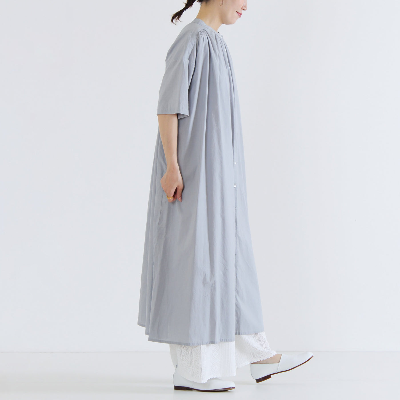 レースワイドペチパンツ コットンミックス使用