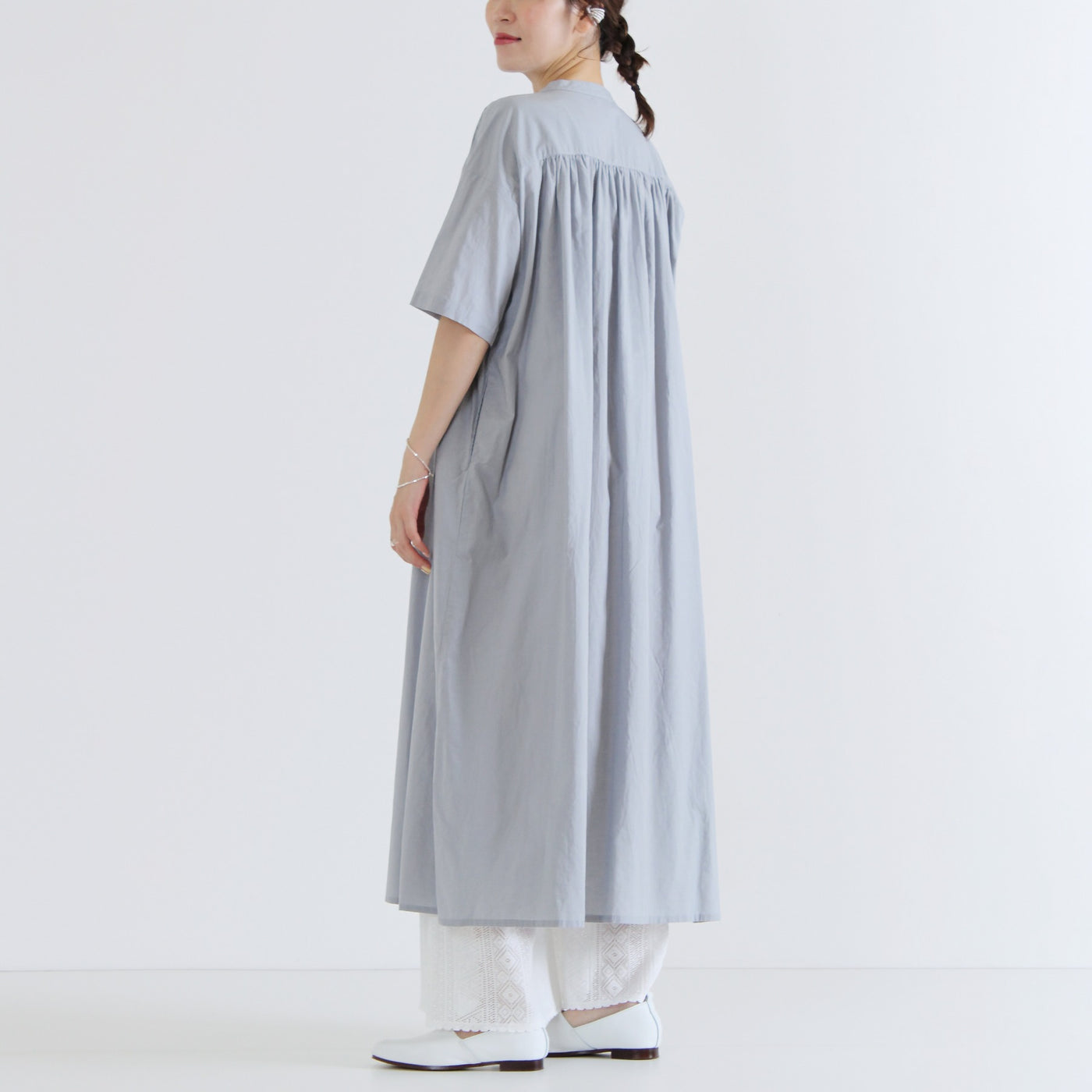 レースワイドペチパンツ コットンミックス使用