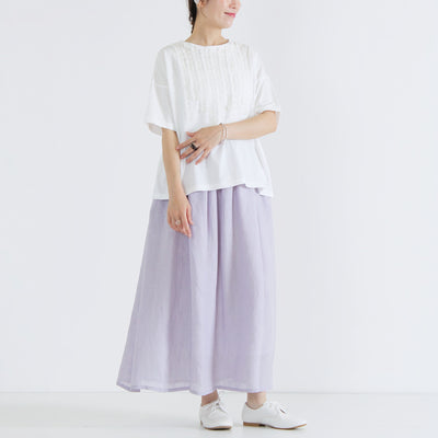 日本製 綿100% フリルTシャツ ナチュラルコットン天竺使用
