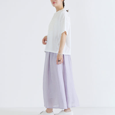日本製 綿100% フリルTシャツ ナチュラルコットン天竺使用