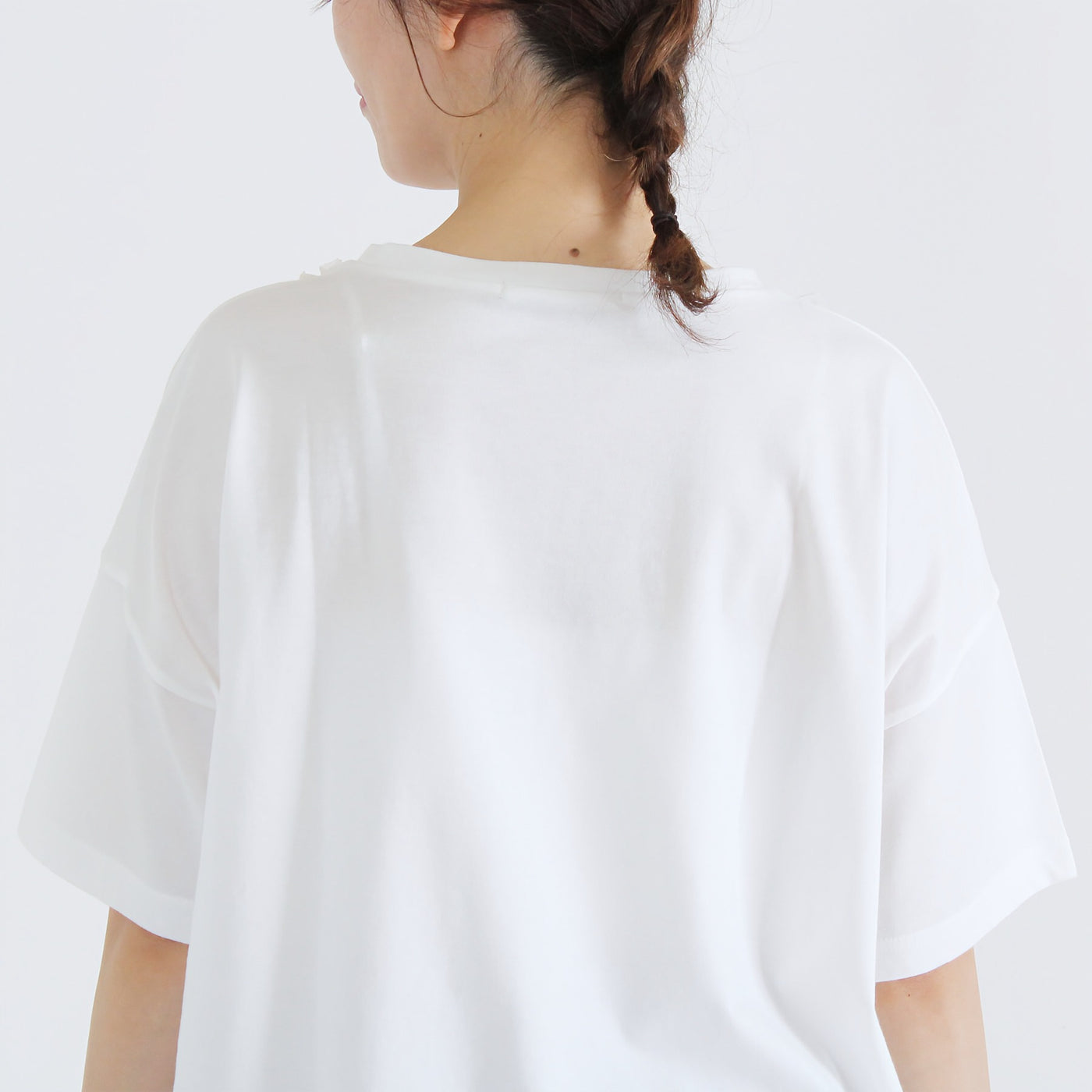 日本製 綿100% フリルTシャツ ナチュラルコットン天竺使用