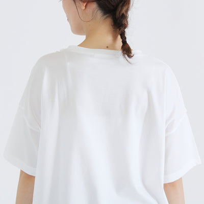 日本製 綿100% フリルTシャツ ナチュラルコットン天竺使用