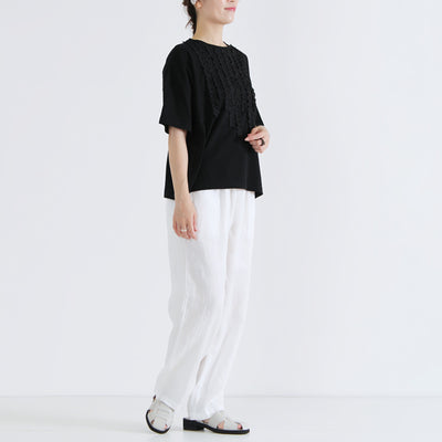 日本製 綿100% フリルTシャツ ナチュラルコットン天竺使用