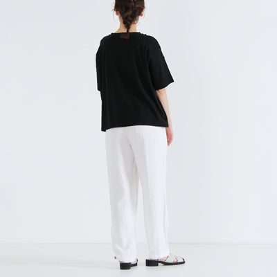 日本製 綿100% フリルTシャツ ナチュラルコットン天竺使用