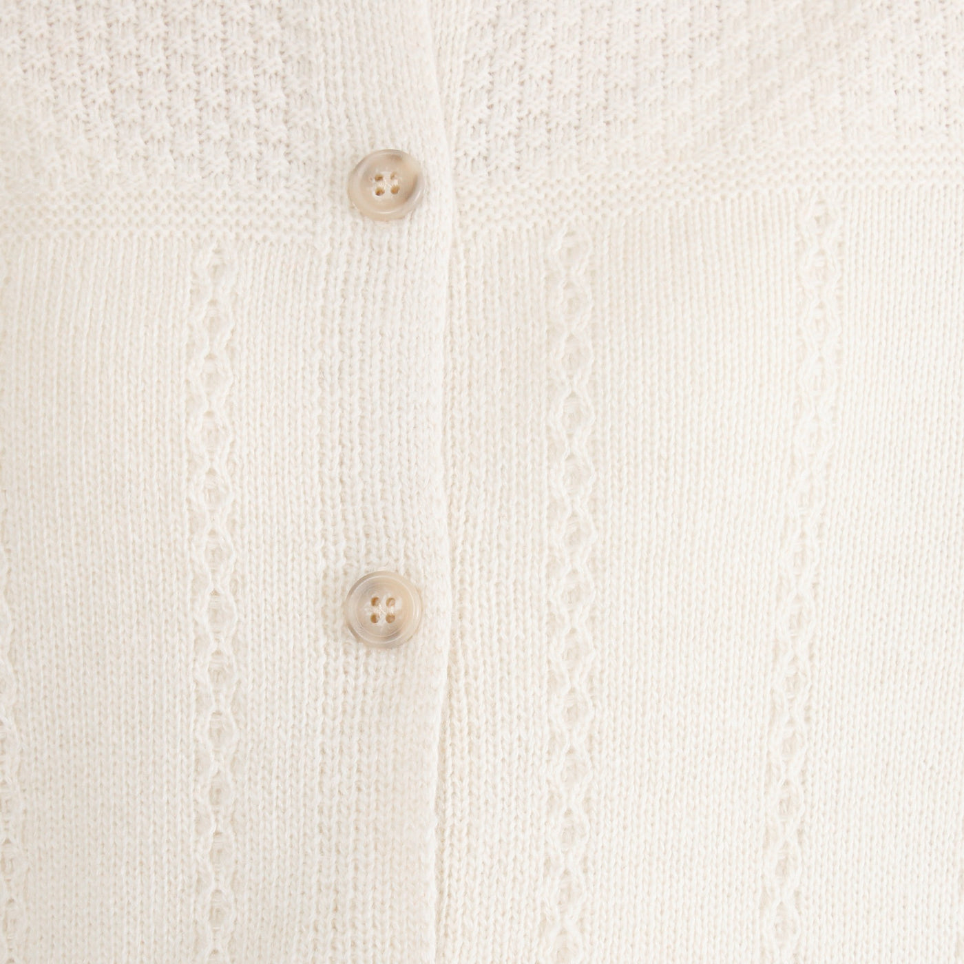 ラムウール混 ストライプ柄 ニットカーディガン