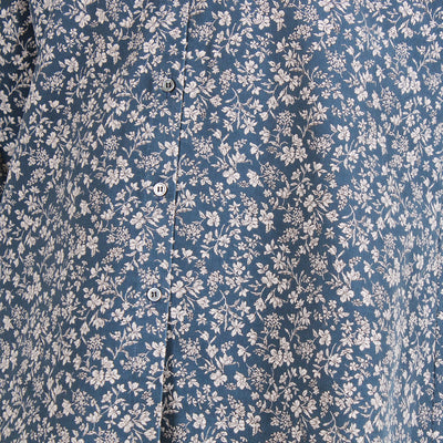 日本製 綿100% バンドカラーブラウス 細畝コーデュロイ使用