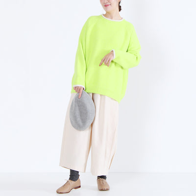 ウール混 シャギーニットプルオーバー