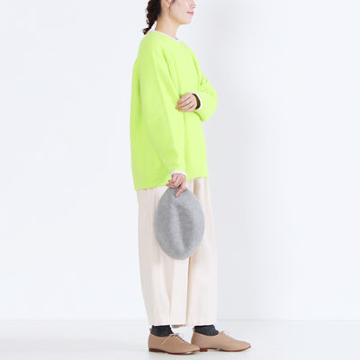 ウール混 シャギーニットプルオーバー