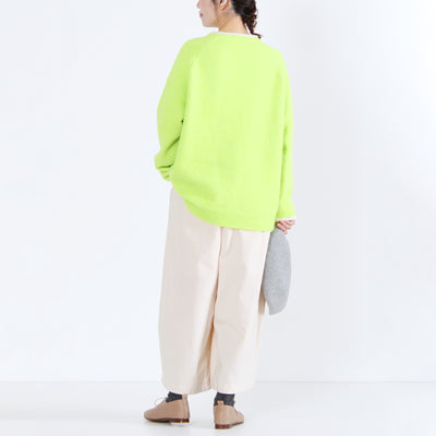 ウール混 シャギーニットプルオーバー