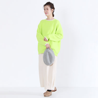 ウール混 シャギーニットプルオーバー