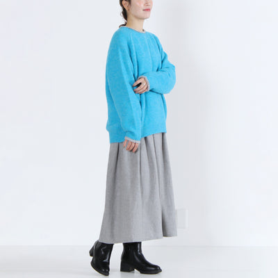 ウール混 シャギーニットプルオーバー